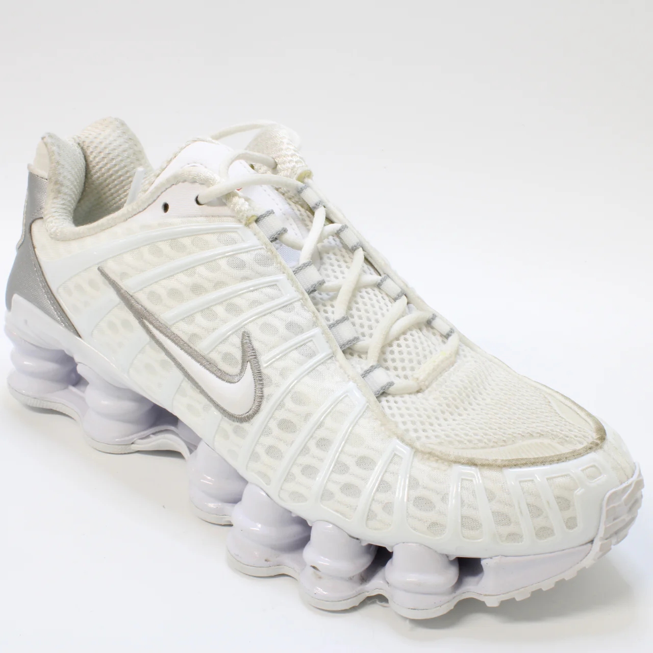 Nike Shox Tl White White Metallic Silver Max Orange Uk Size 6 - Image 5