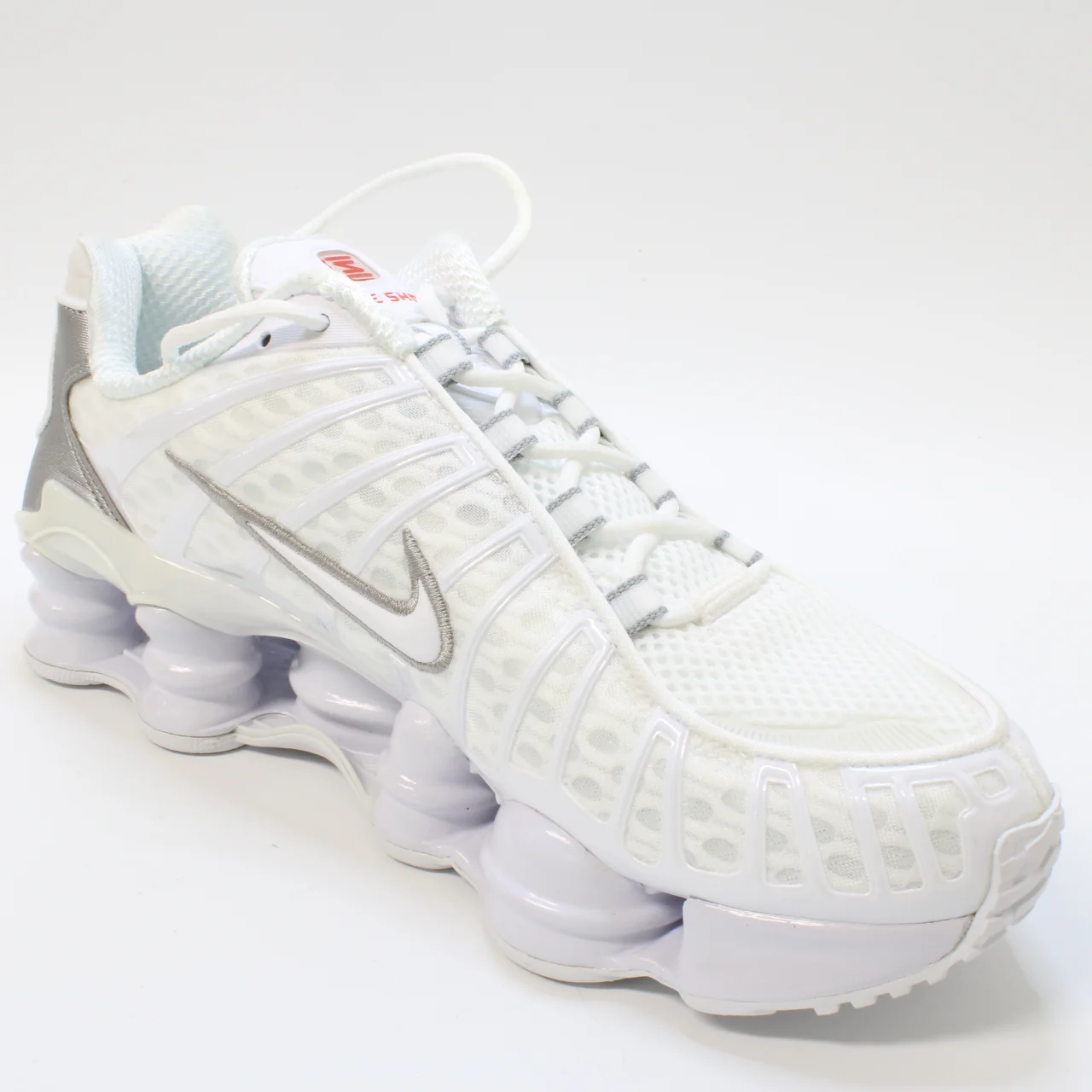 Nike Shox Tl White White Metallic Silver Max Orange Uk Size 6 - Image 6