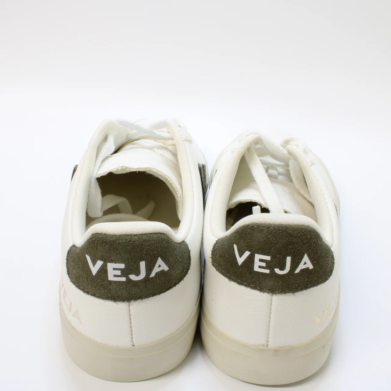 Odd sizes - Womens Veja Campo White Khaki F Uk Sizes Right 4/Left 5 - Image 4