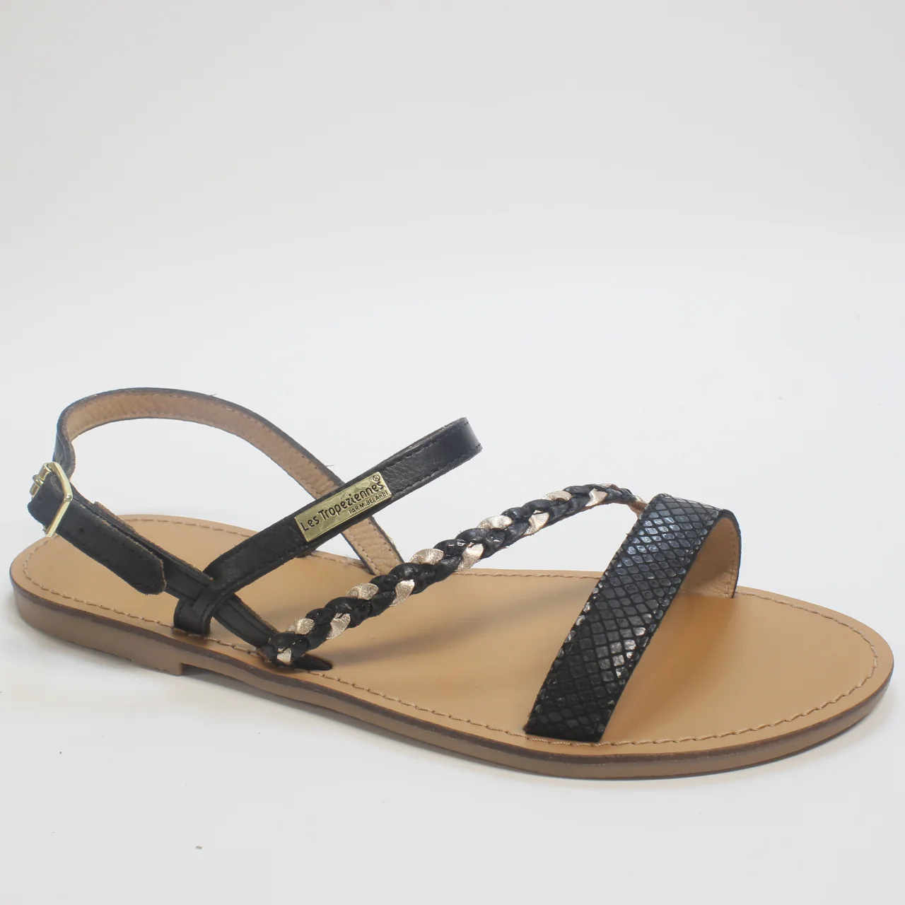 Odd Sizes - Les Tropeziennes Batresse Sandal Black Gold UK Sizes - Right 6/Left 5 - Image 4