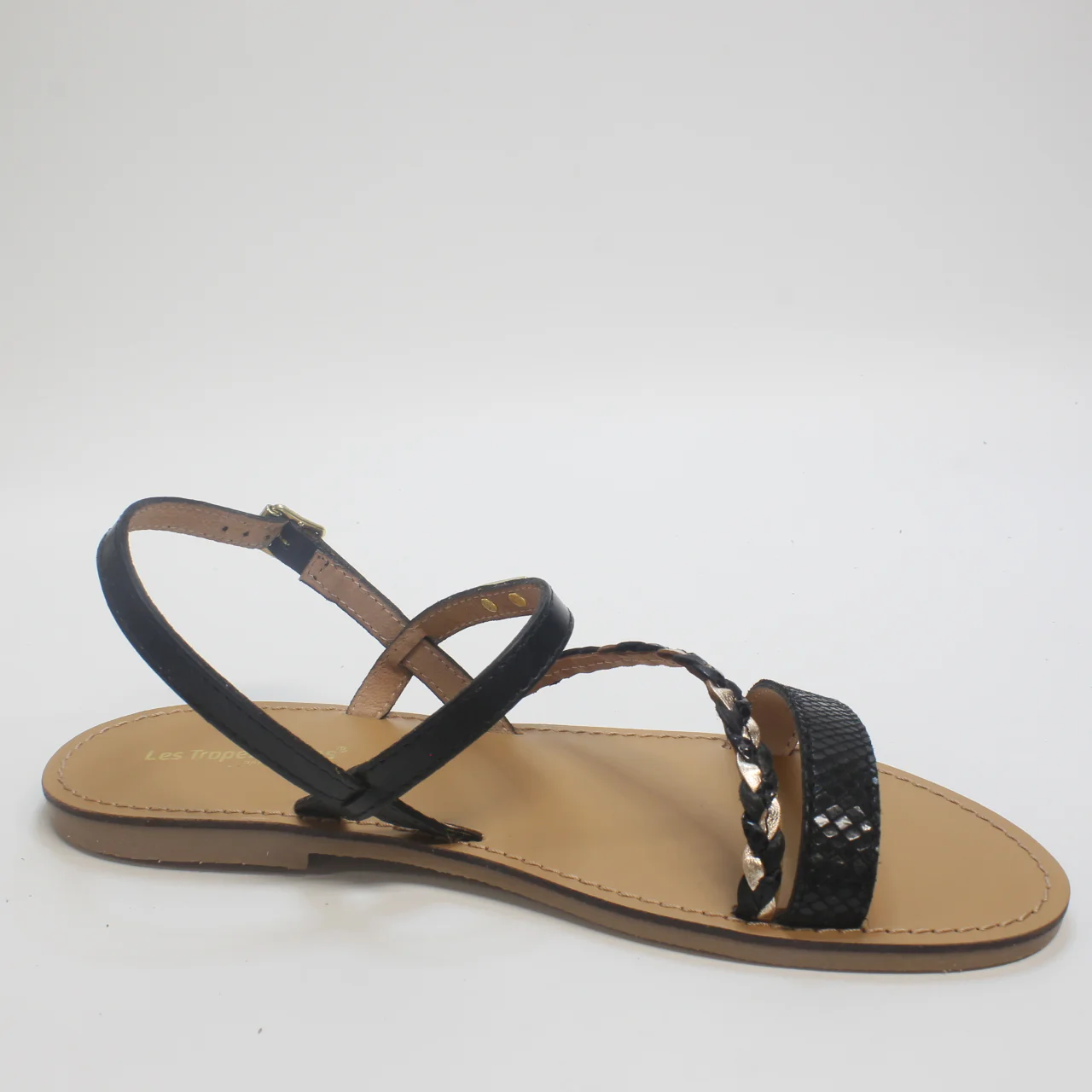 Odd Sizes - Les Tropeziennes Batresse Sandal Black Gold UK Sizes - Right 6/Left 5 - Image 5