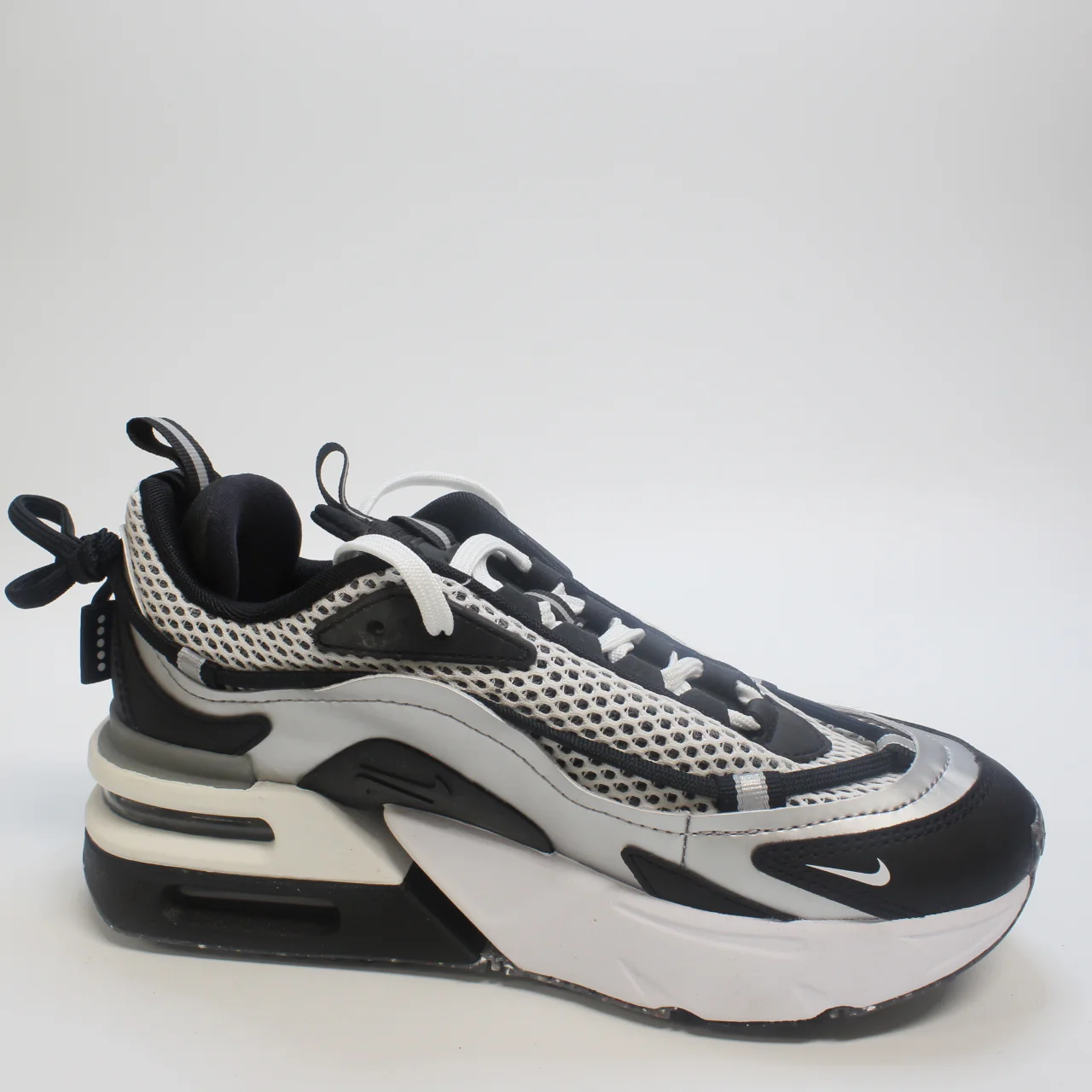 Odd Sizes -  Nike Air Max Furyosa Metallic Silver Black White Sail White White - UK Sizes Right 5/Left 4 - Image 5