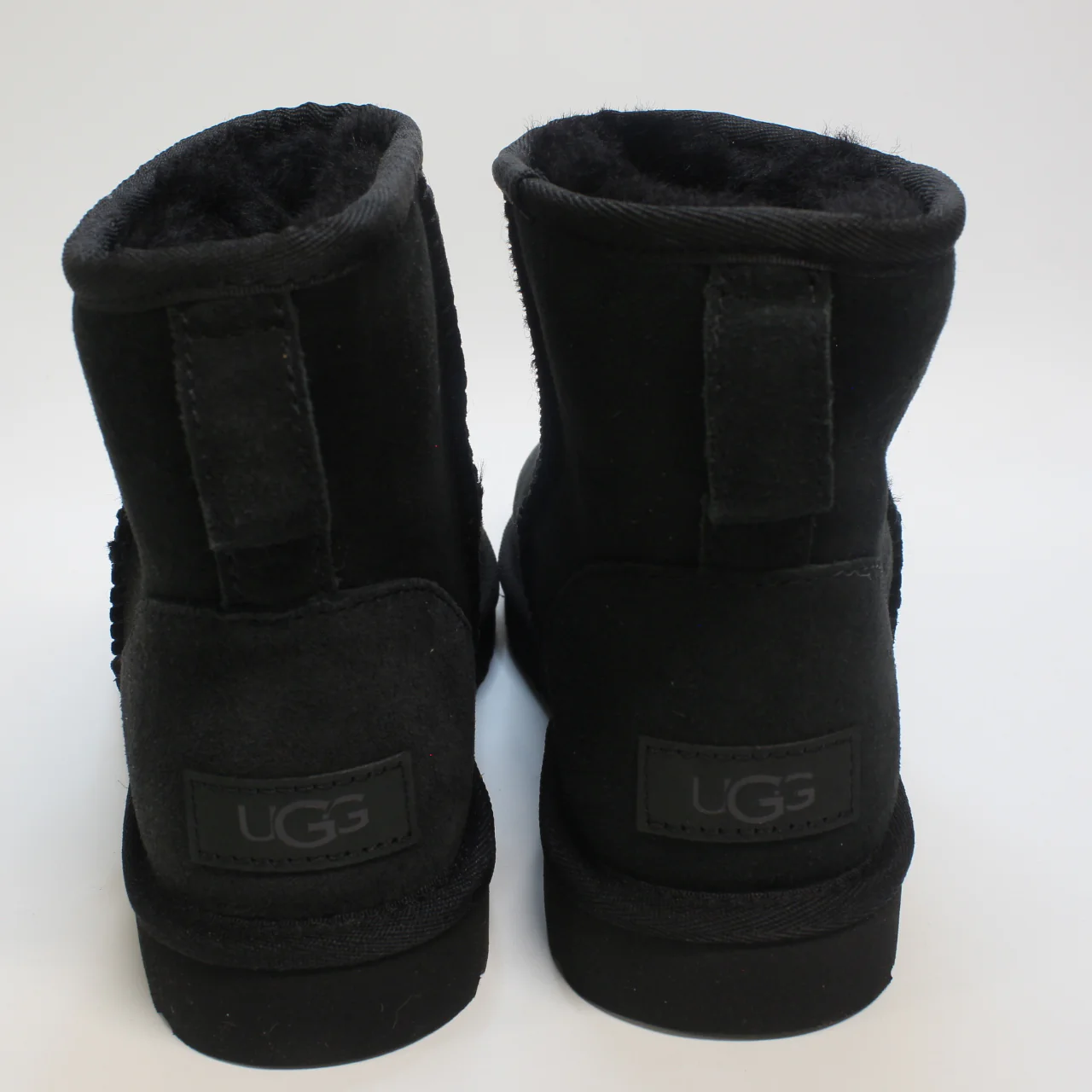 Odd sizes - Womens UGG Classic Mini Ii Black Suede Uk Sizes Right 4/Left 3 - Image 3