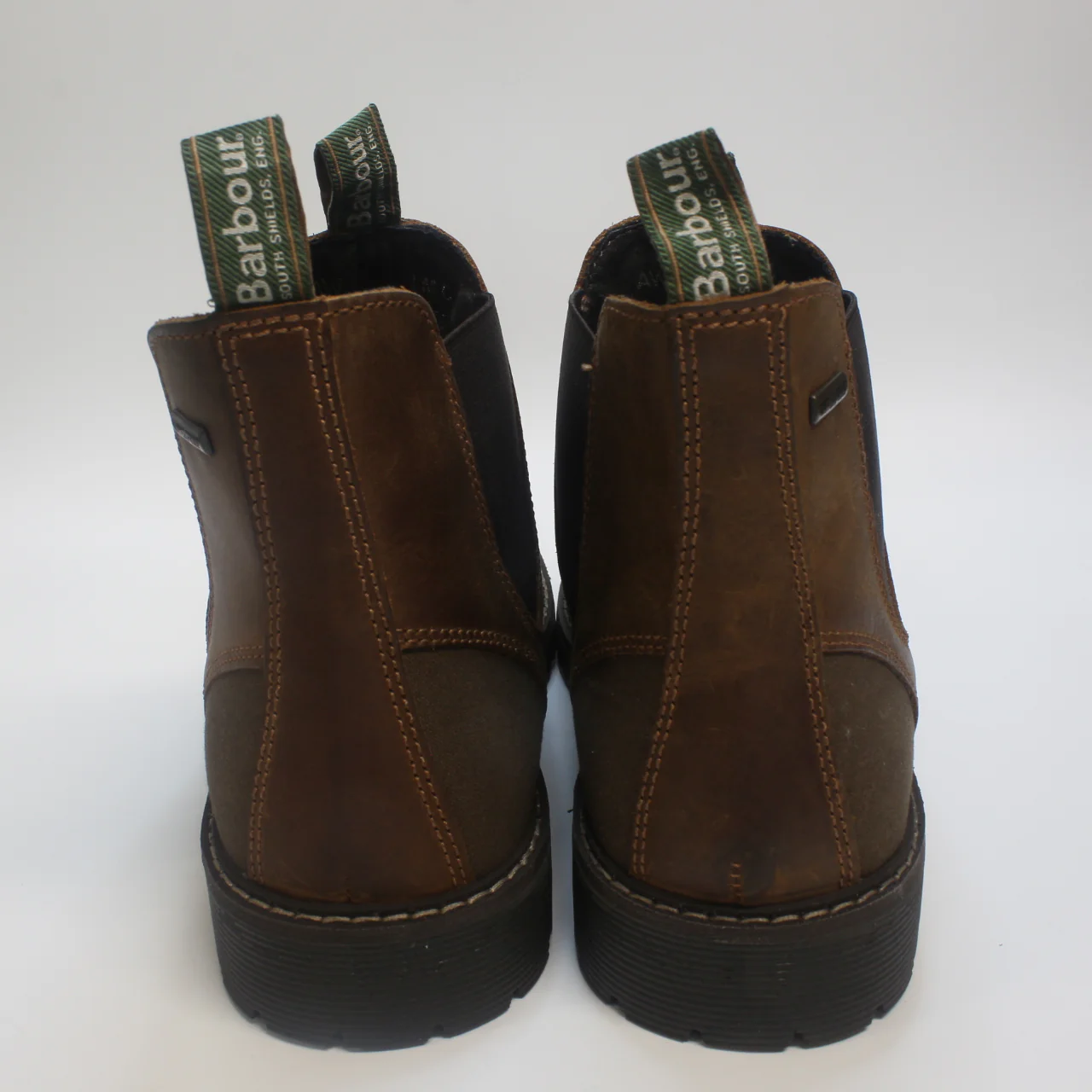 Mens Barbour Patton Chelsea Boots Teak Uk Size 6 - Image 3