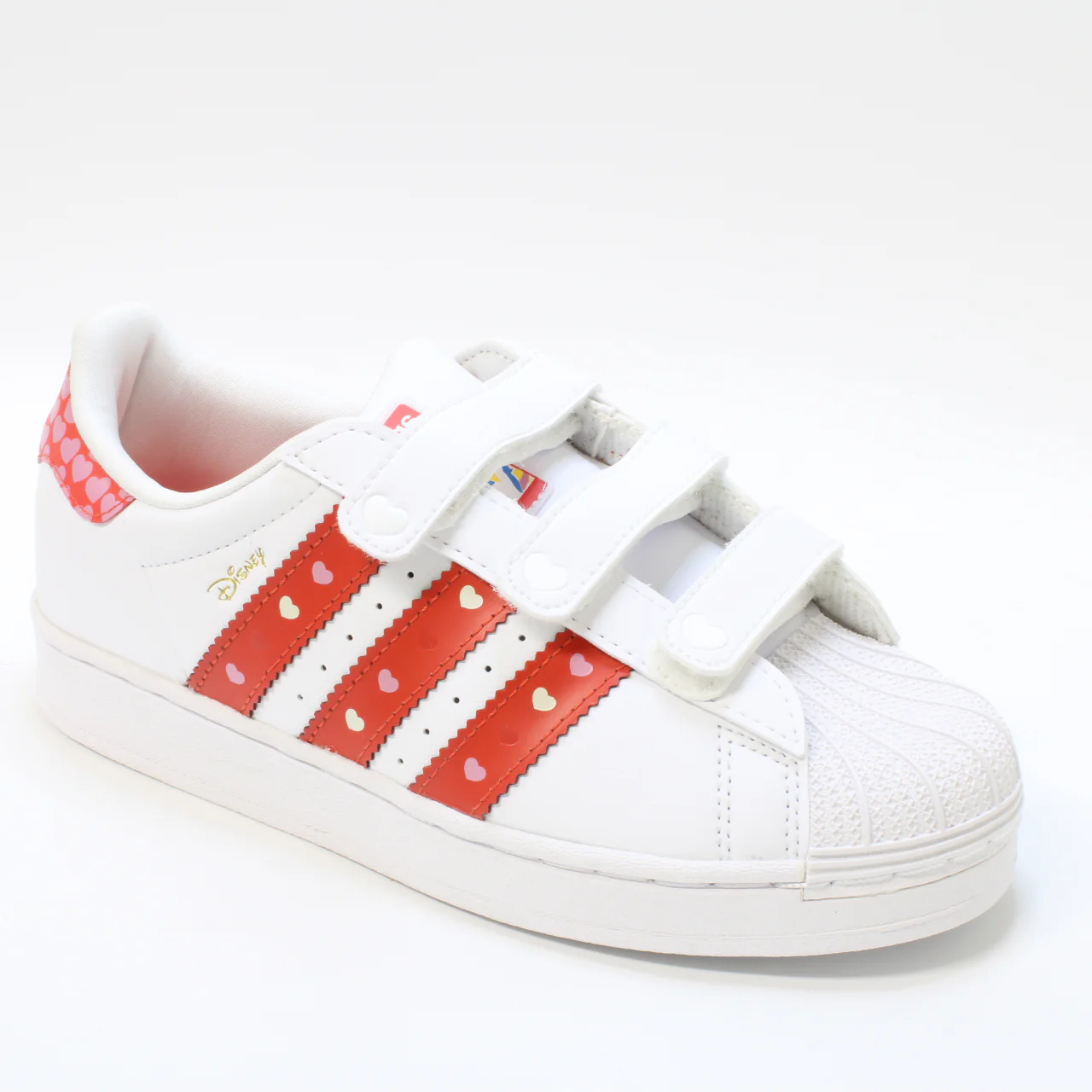 Womens adidas Superstar Disney Led Lights Youth Trainers Black Bright Red White Uk Size 2 - Image 4