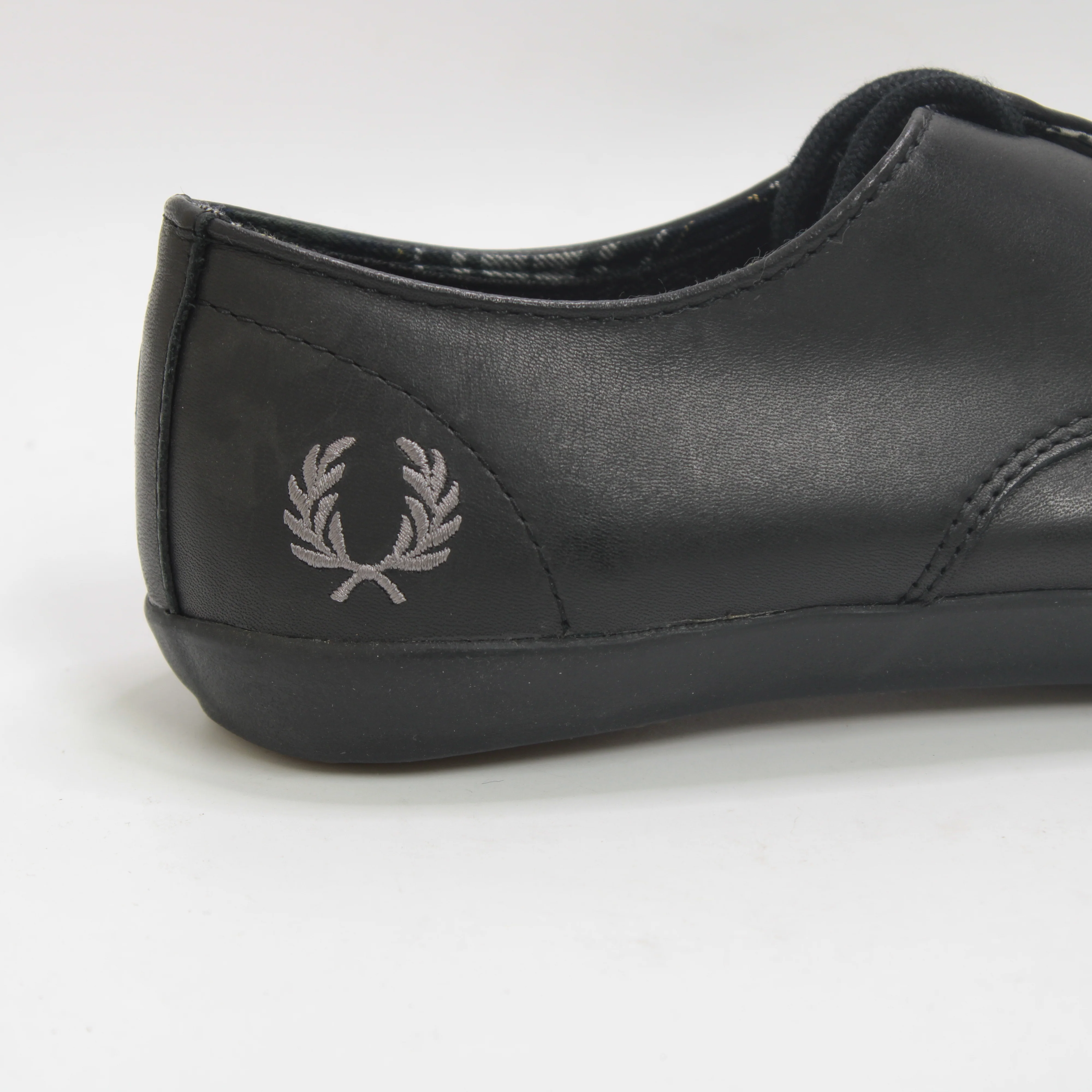 Fred Perry Foxx Leather Plimsolls Black Steel UK Size - 7 - Image 4