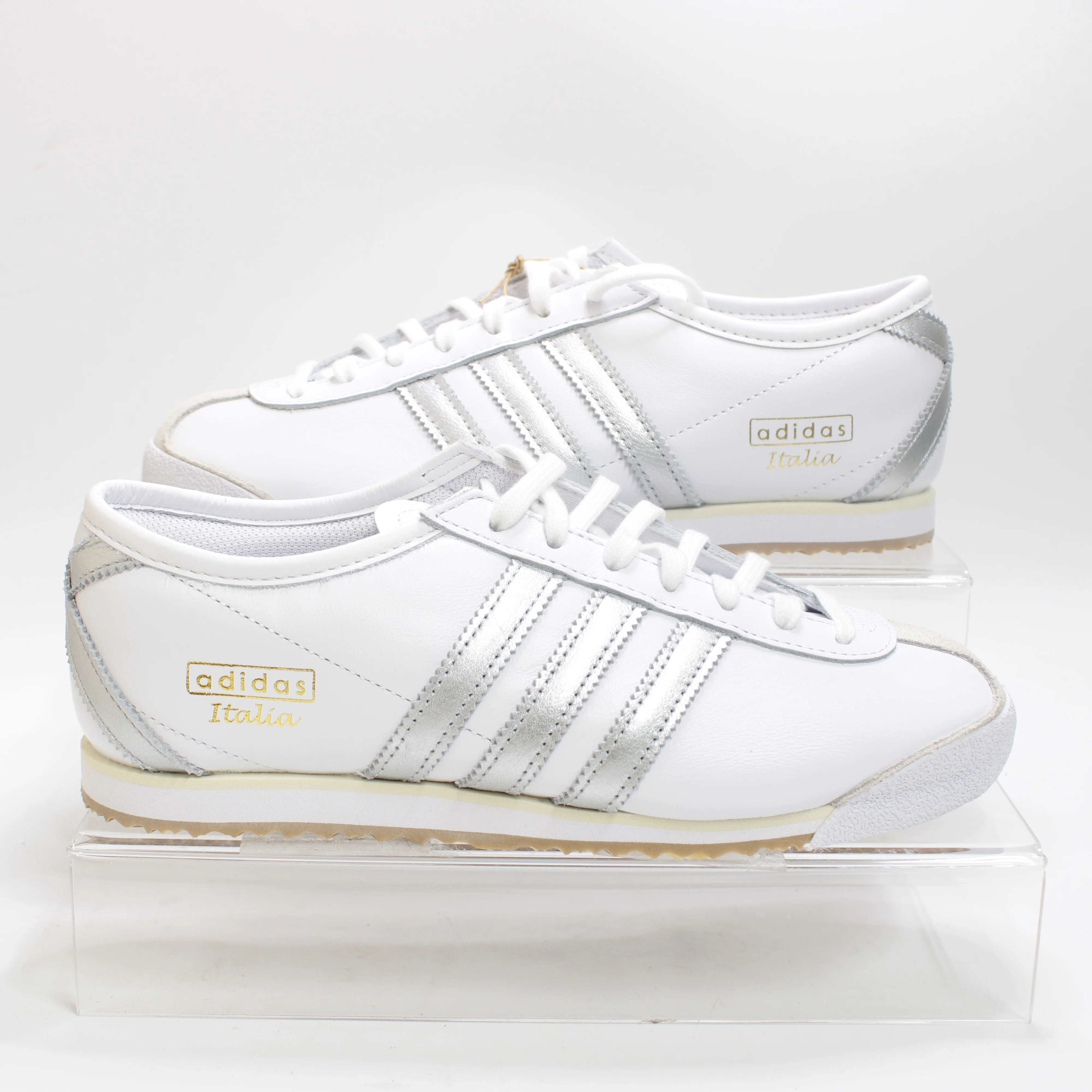 adidas Italia 70S Trainers White Silver Metallic Cream White - Image 5