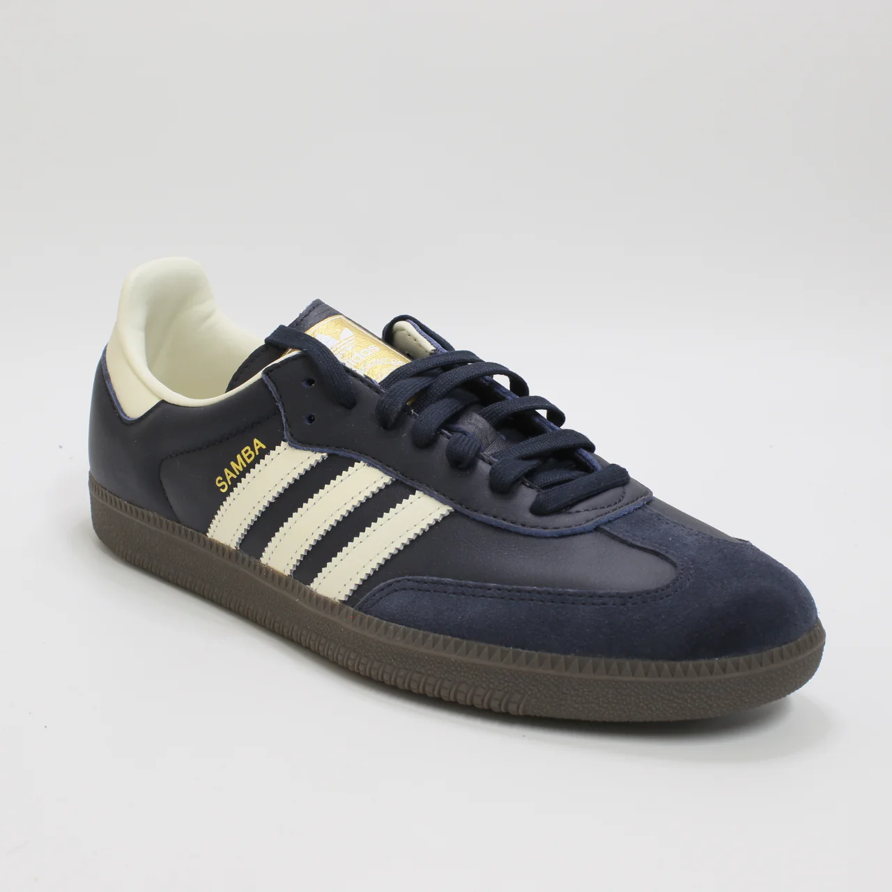 adidas Samba Og Night Navy Cream White Gum Trainers - Image 3