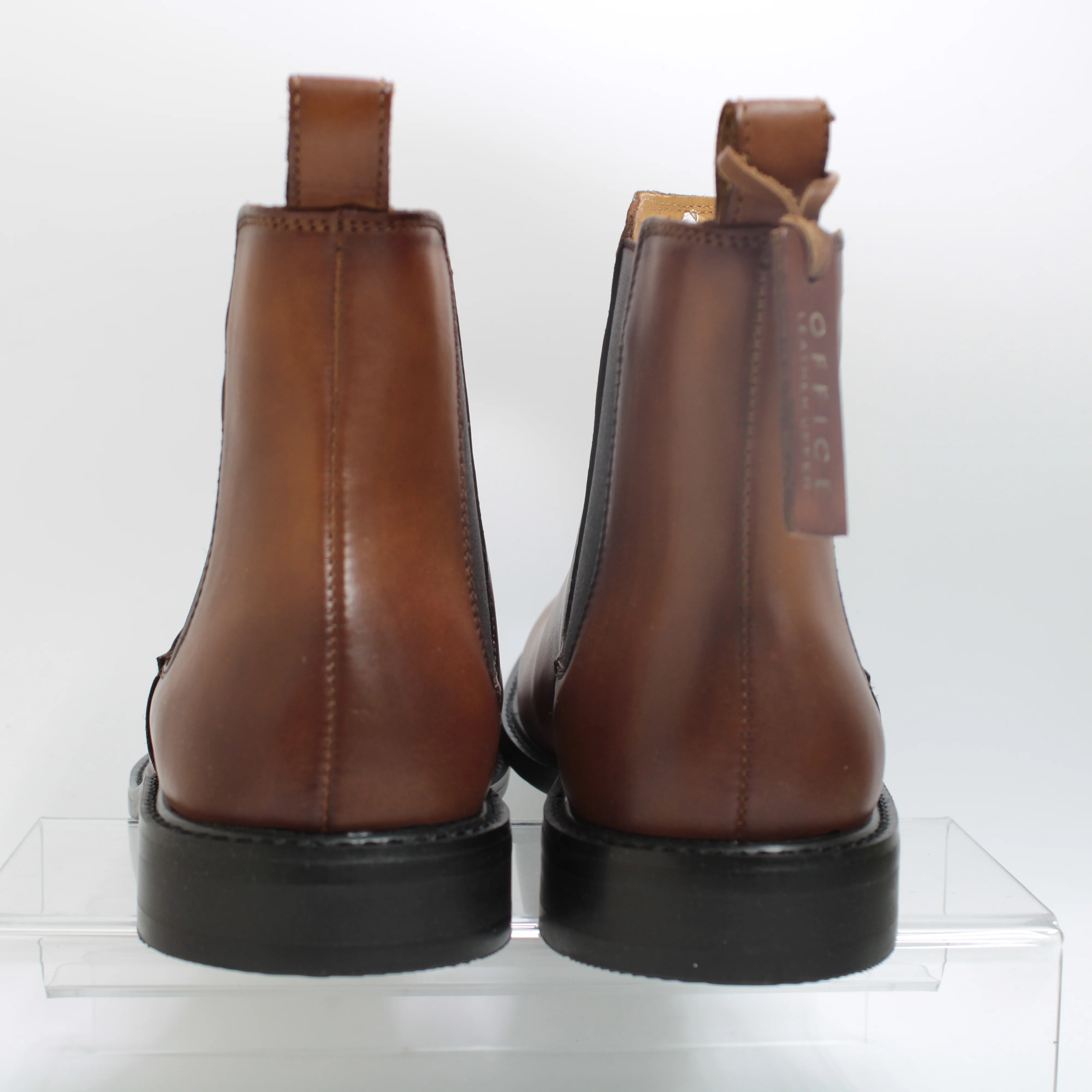 Mens OFFICE Broadway Chelsea Boots Tan Leather - Image 3