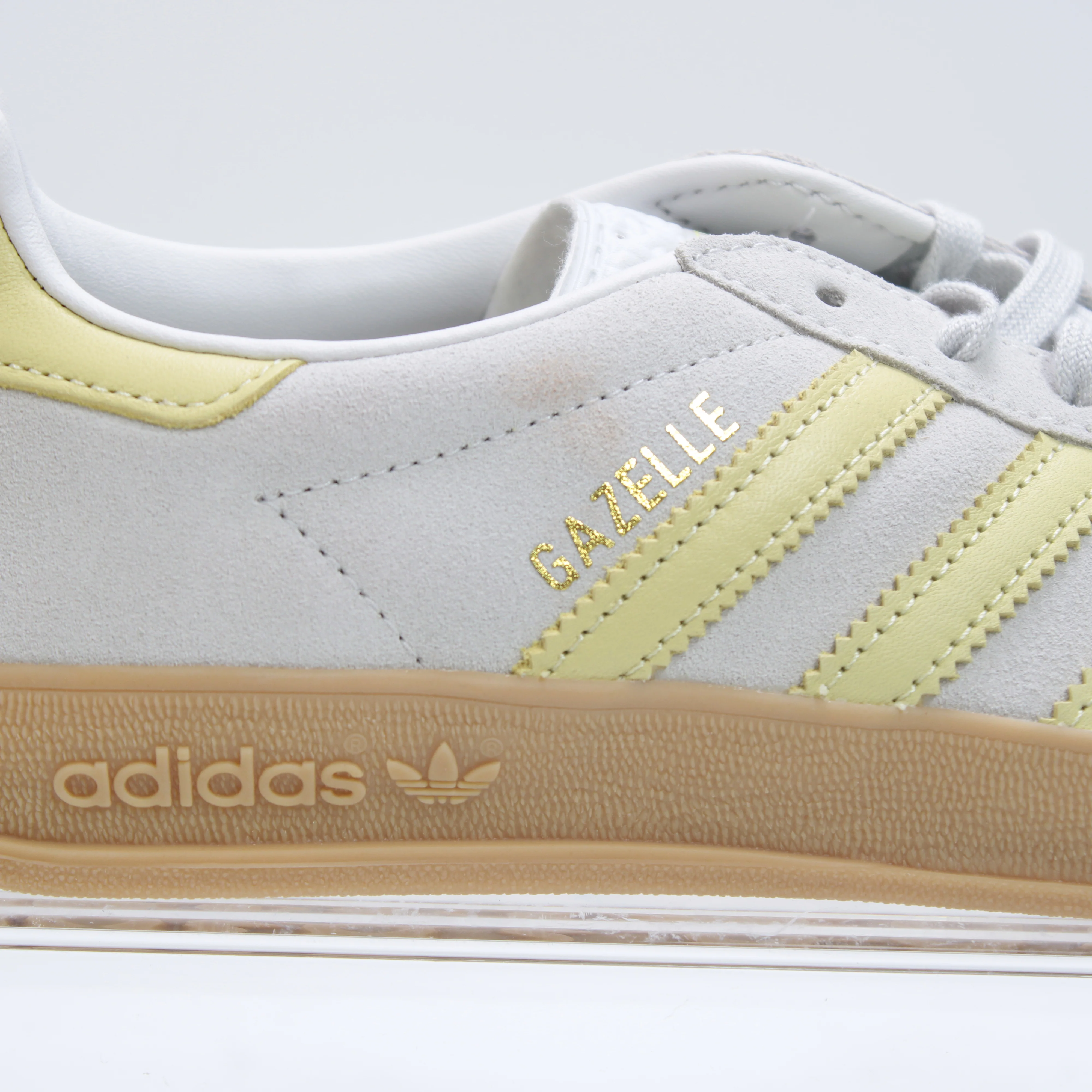 adidas Gazelle Indoor Trainers Grey One Power Yellow Gum - Image 4