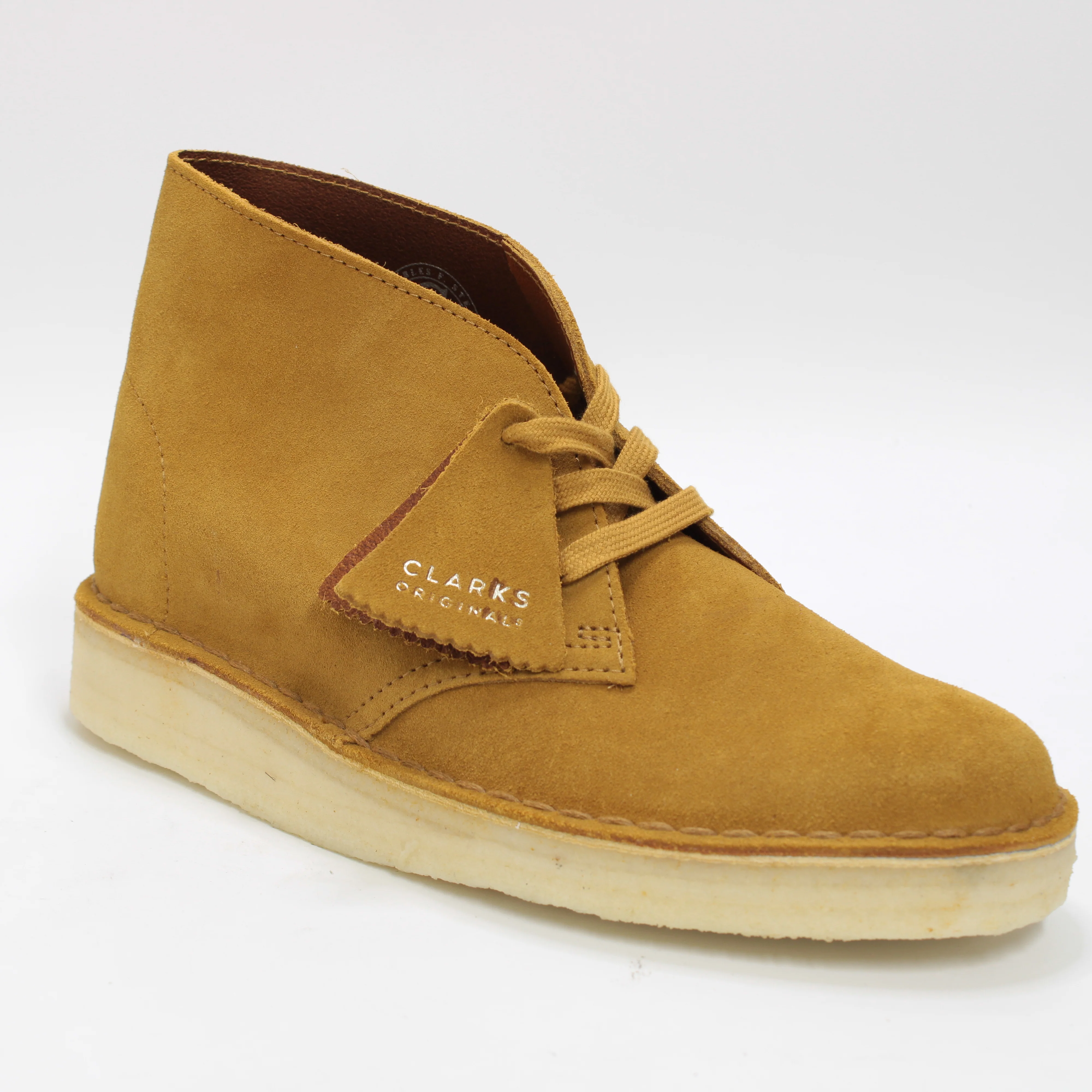 Womens Clarks Originals Desert Coal Boots Oakmoss Suede - Image 3