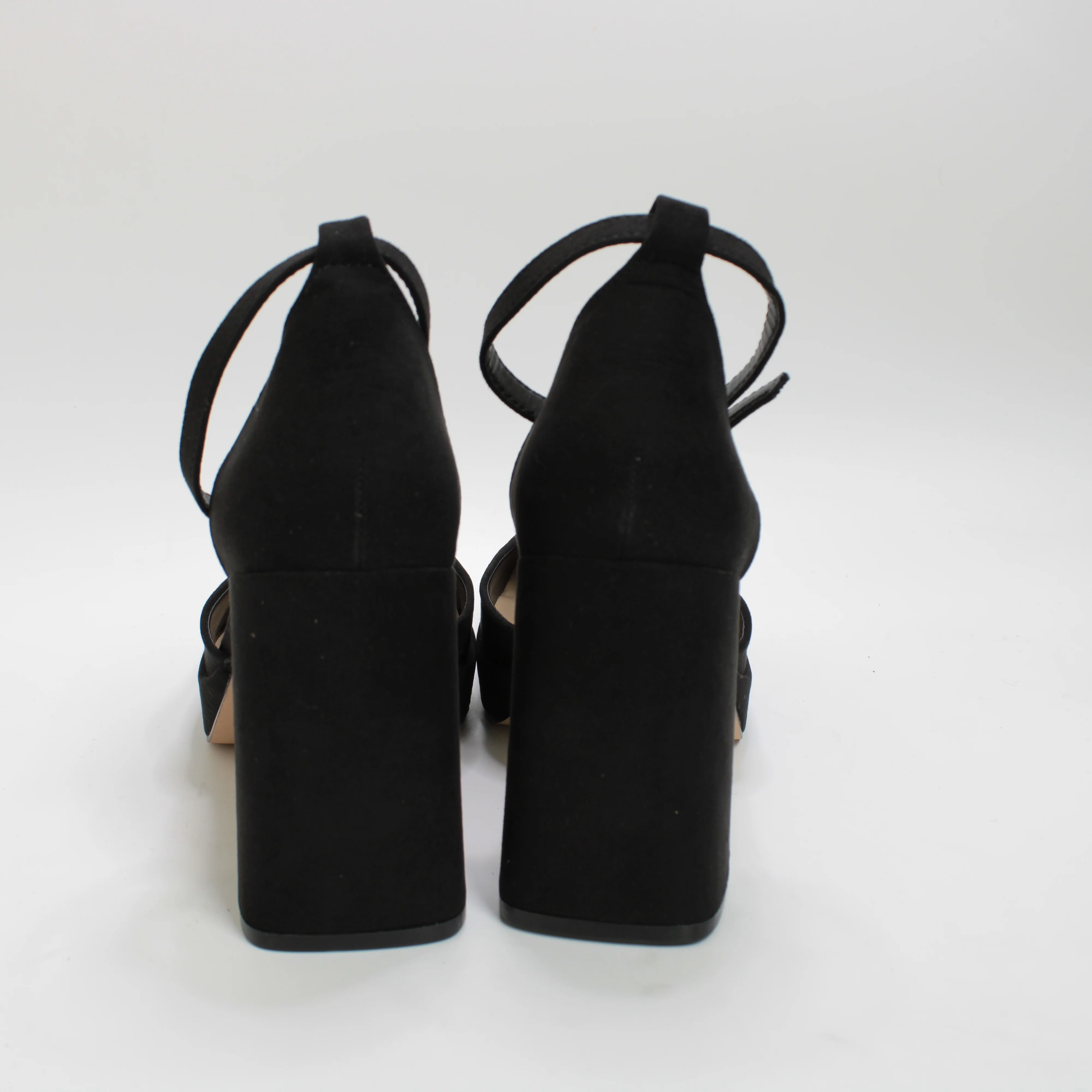 Womens OFFICE Hey Day Two Part Embellished Buckle Platform Black - Image 4