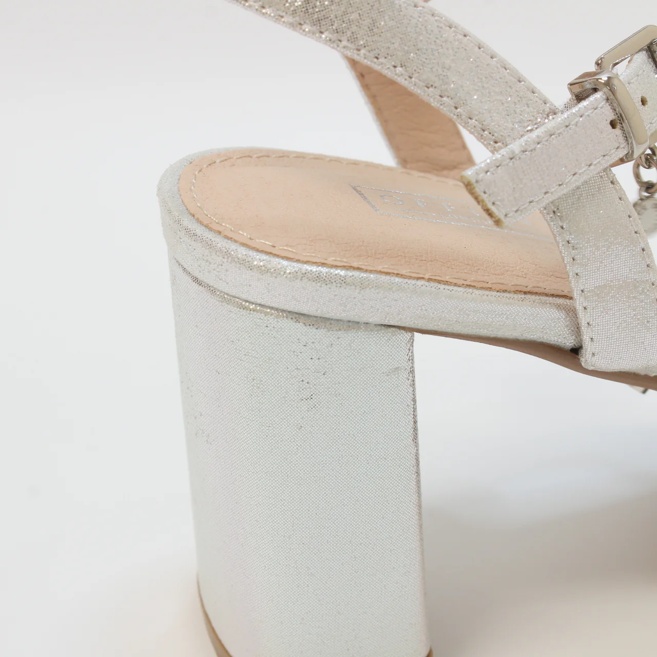 Womens OFFICE Moonstone Two Part Block Heels Silver - Image 4