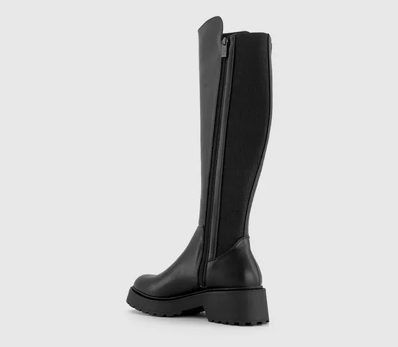 Womens Steve Madden Callback Knee High Boots Black - Image 3